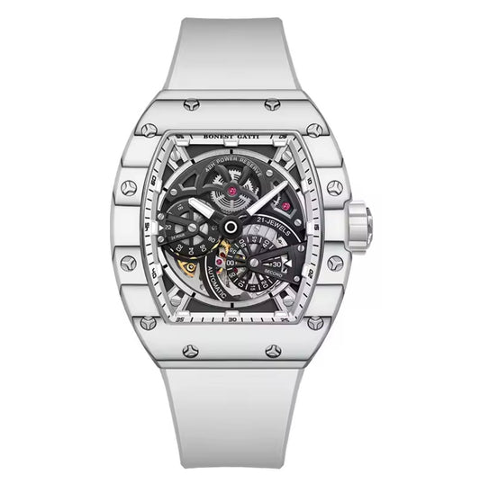 Carbon fiber Skeleton Movement Sapphire Crystal BG9004 (2 color variants)